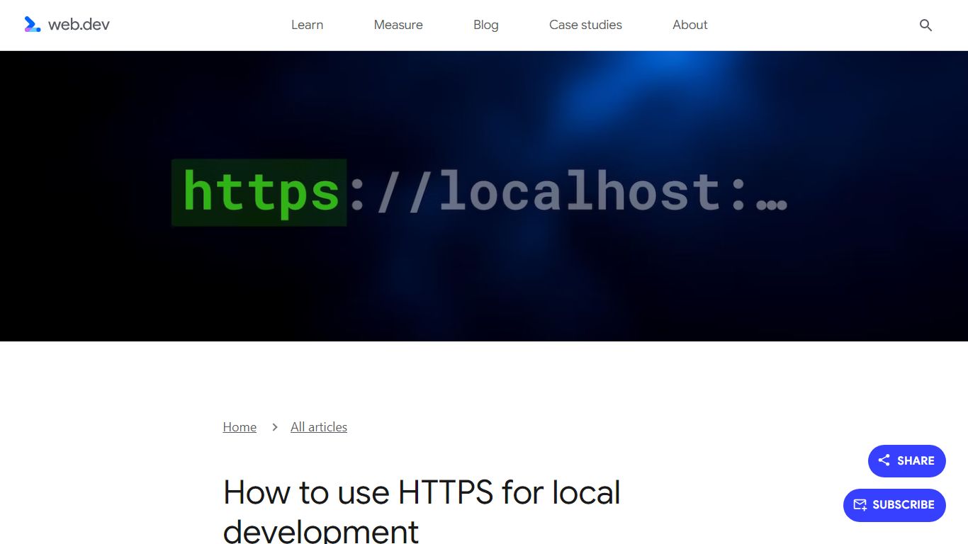 How to use HTTPS for local development