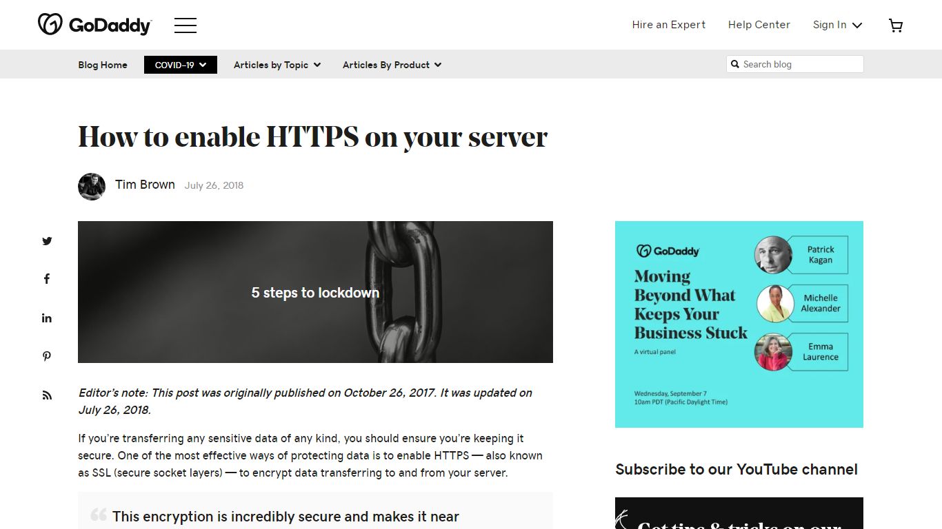 How to Enable HTTPS on Your Server - GoDaddy Blog