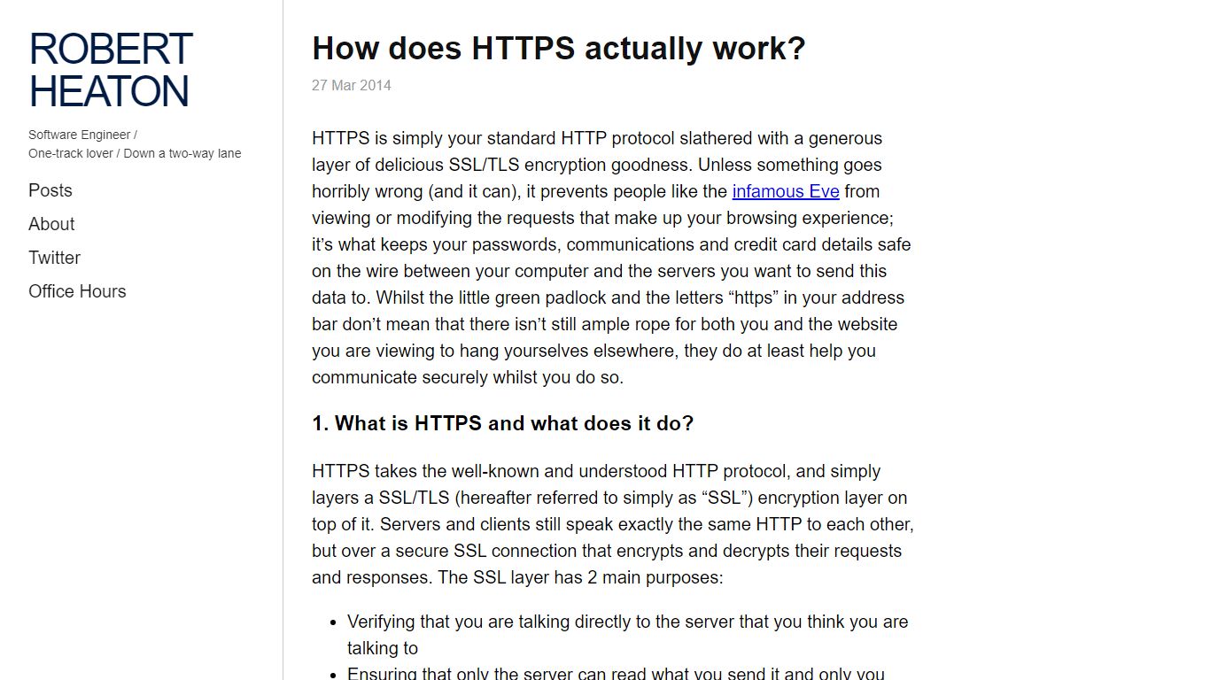 How does HTTPS actually work? | Robert Heaton